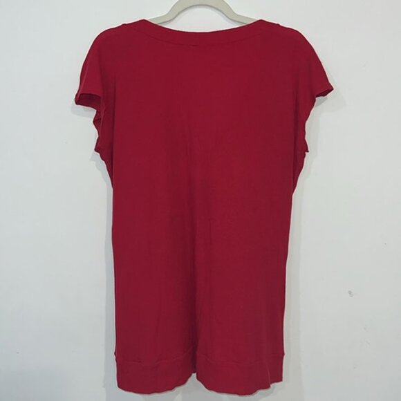 Love moschino red gold sequins vneck blouse size 10 - Picture 5 of 10